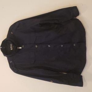 Vintage Buffalo David Bitton Navy Blue Utility Military Jacket
